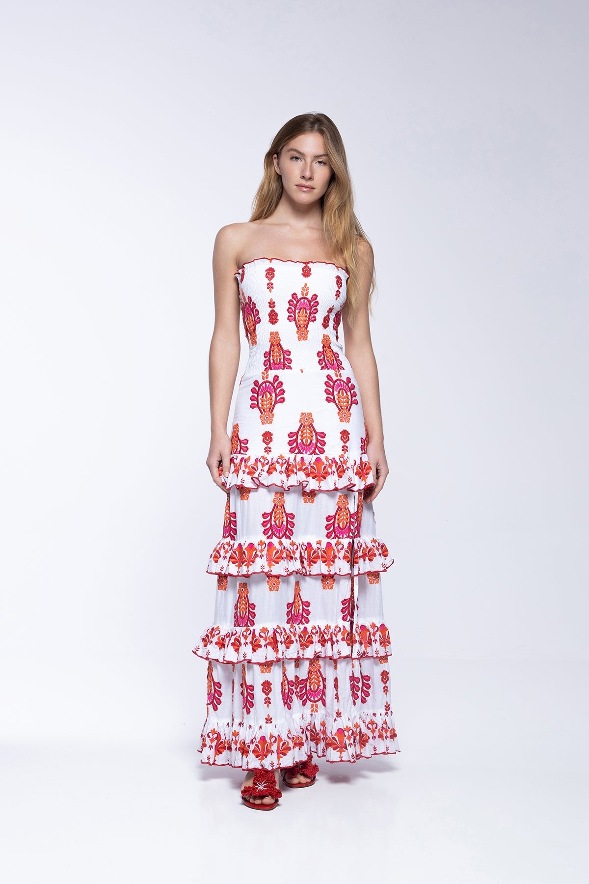 Lula Dress - Topaz Red