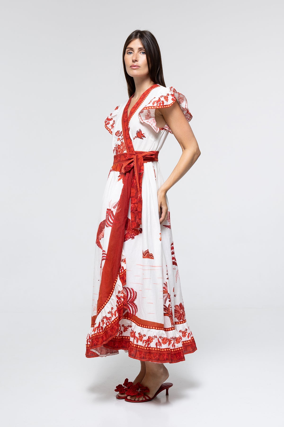 Vestido Camille - Loro Rojo