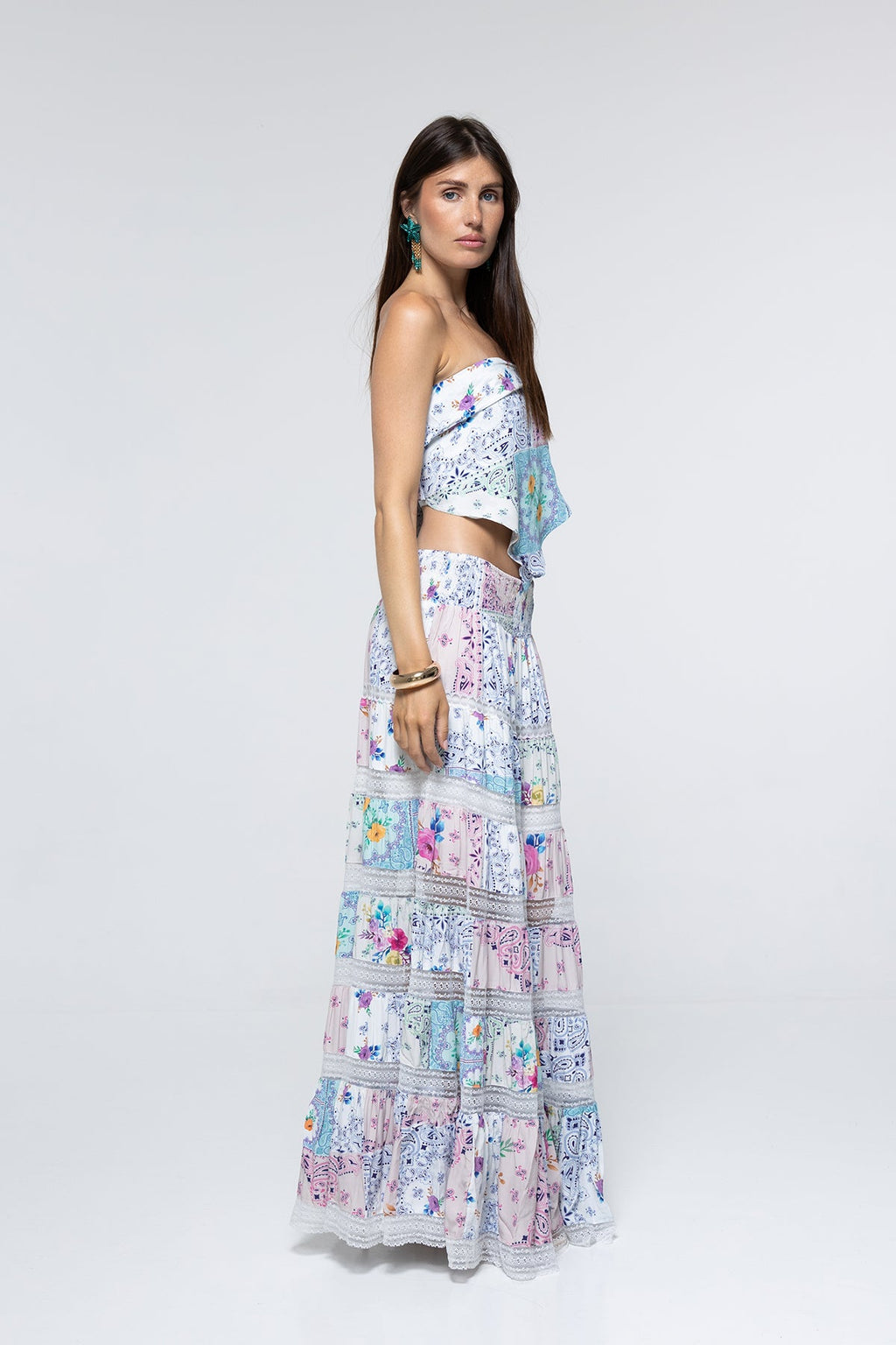 Thea Skirt - Paisley Floral Patch