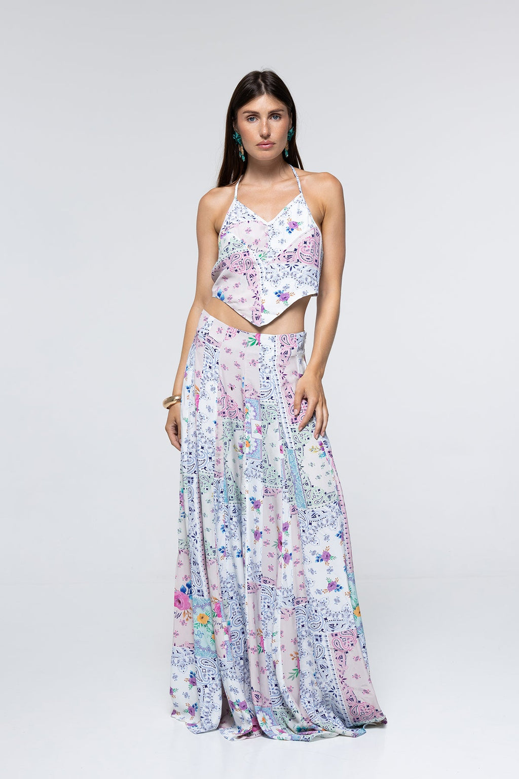 Kendall Top - Paisley Floral Patch