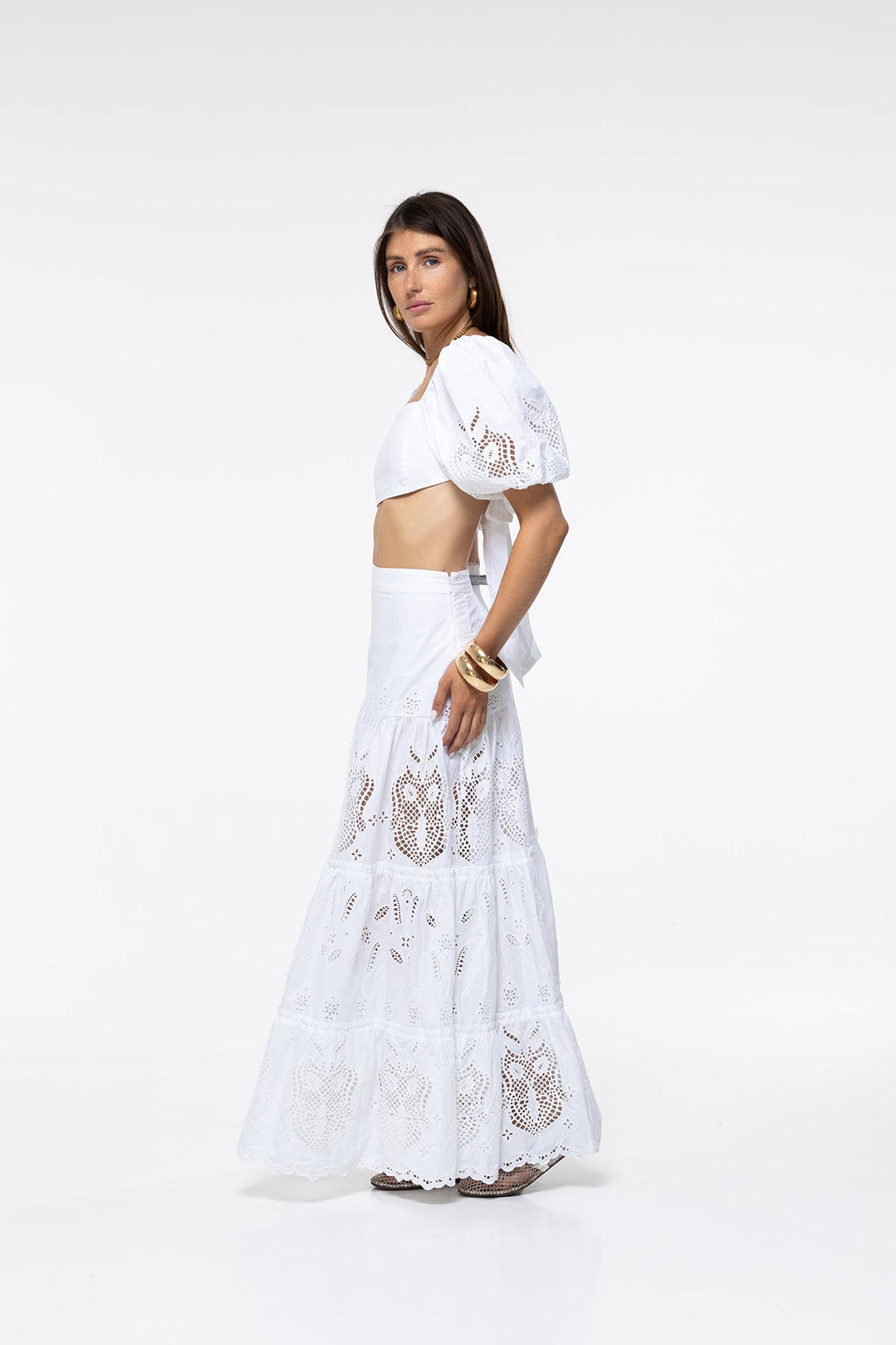 Jupe Alissa - Broderies Blanches