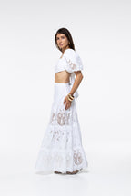 Jupe Alissa - Broderies Blanches