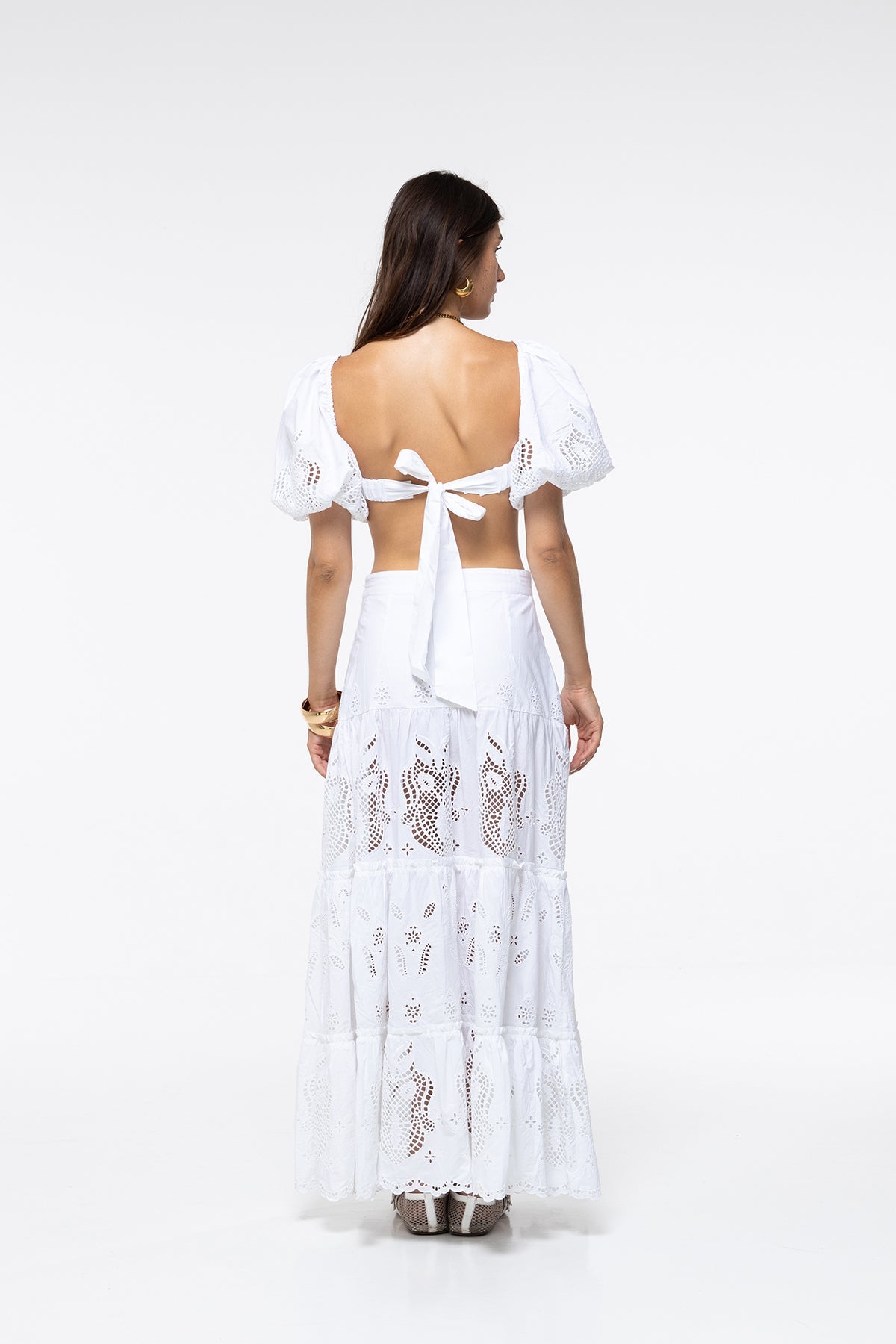 Jupe Alissa - Broderies Blanches