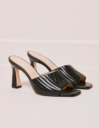 Mule Martha de piel negra - M.Moustache
