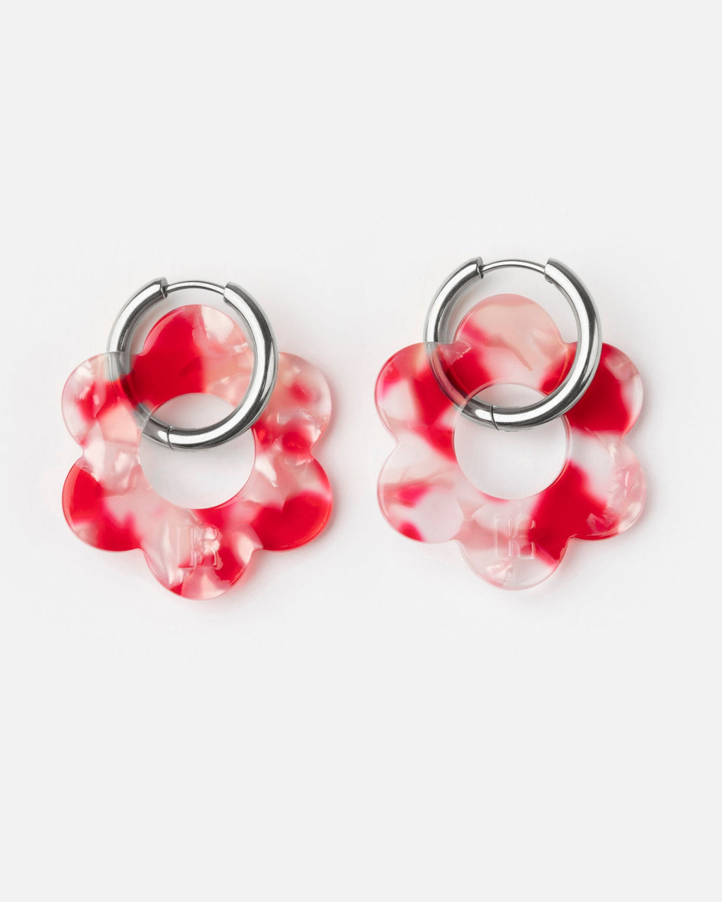 Boucles D'Oreilles Maxi Fleurette - Rouge