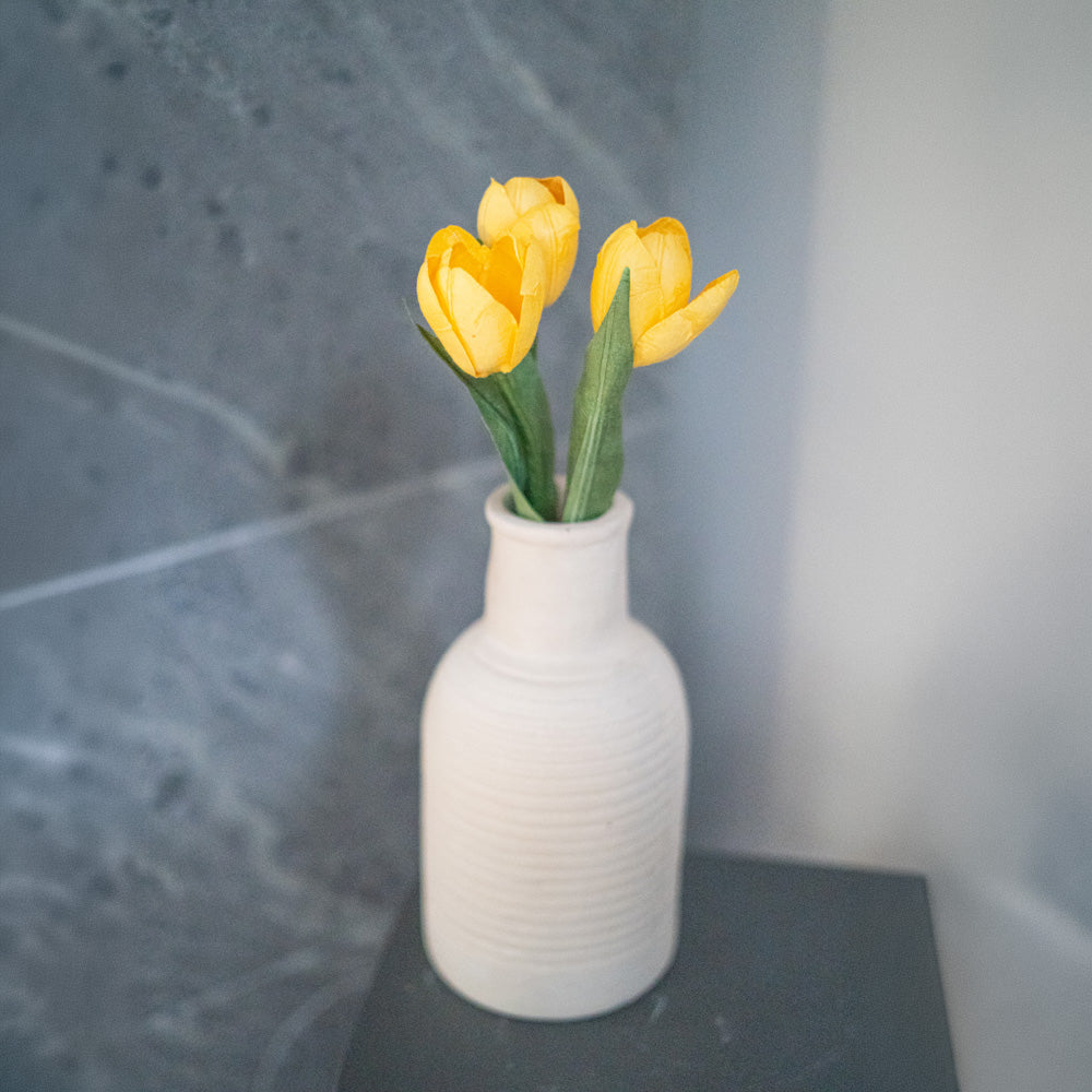 Mini Tulipe En Papier Jaune