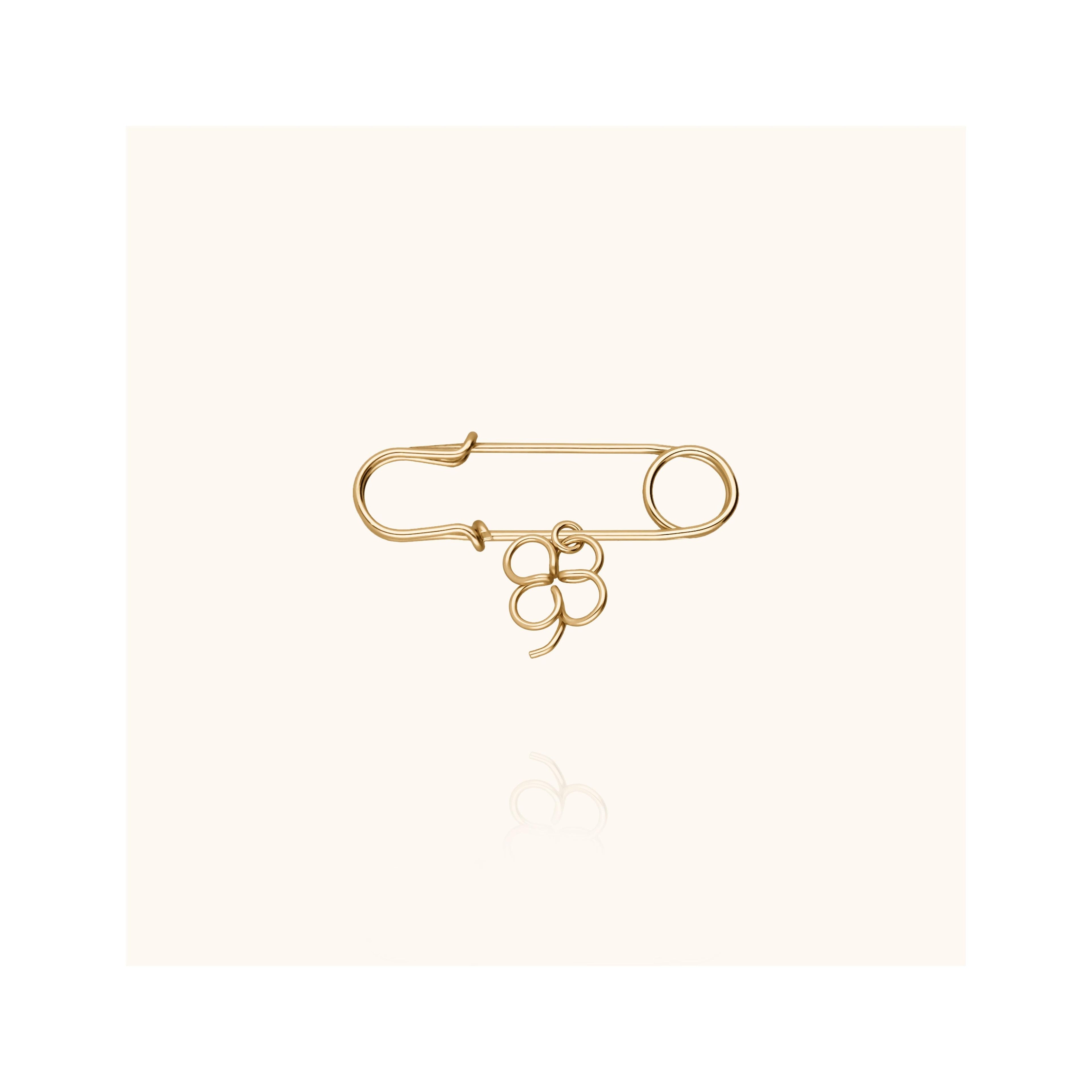 Mini Charm Brooch - Clover