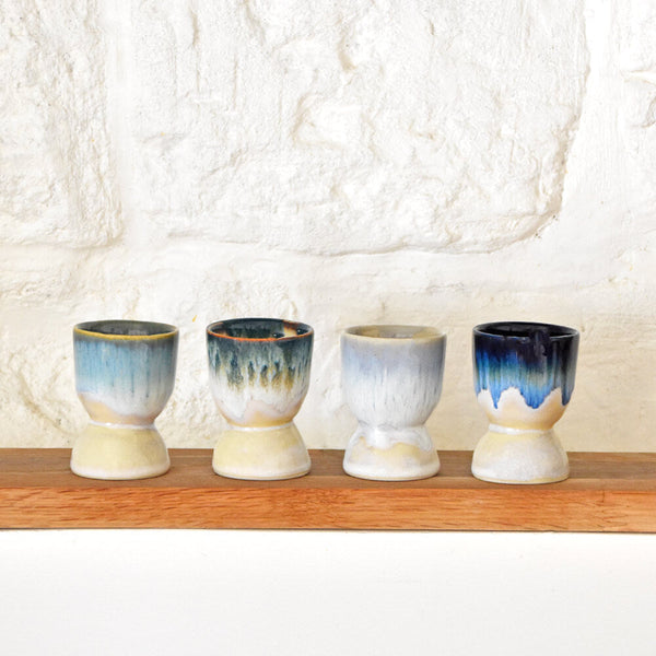 Set de 4 hueveros - Mix Azul