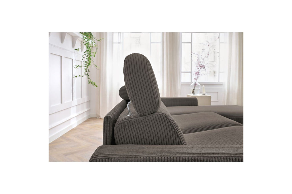 Sofá esquinero reversible convertible con arcón - 140x190 - Monaco - Pana