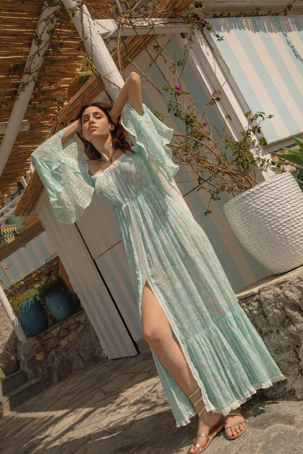 Evana Dress - Aqua