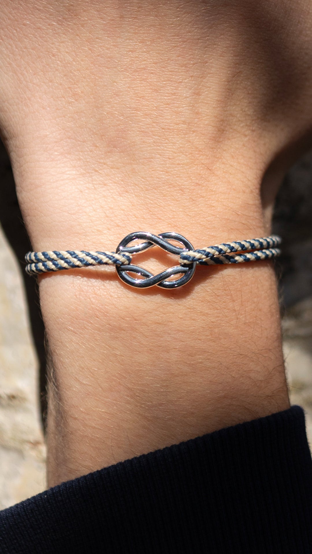 Pulsera Balancine - Rayas Azul Marino y Blancas