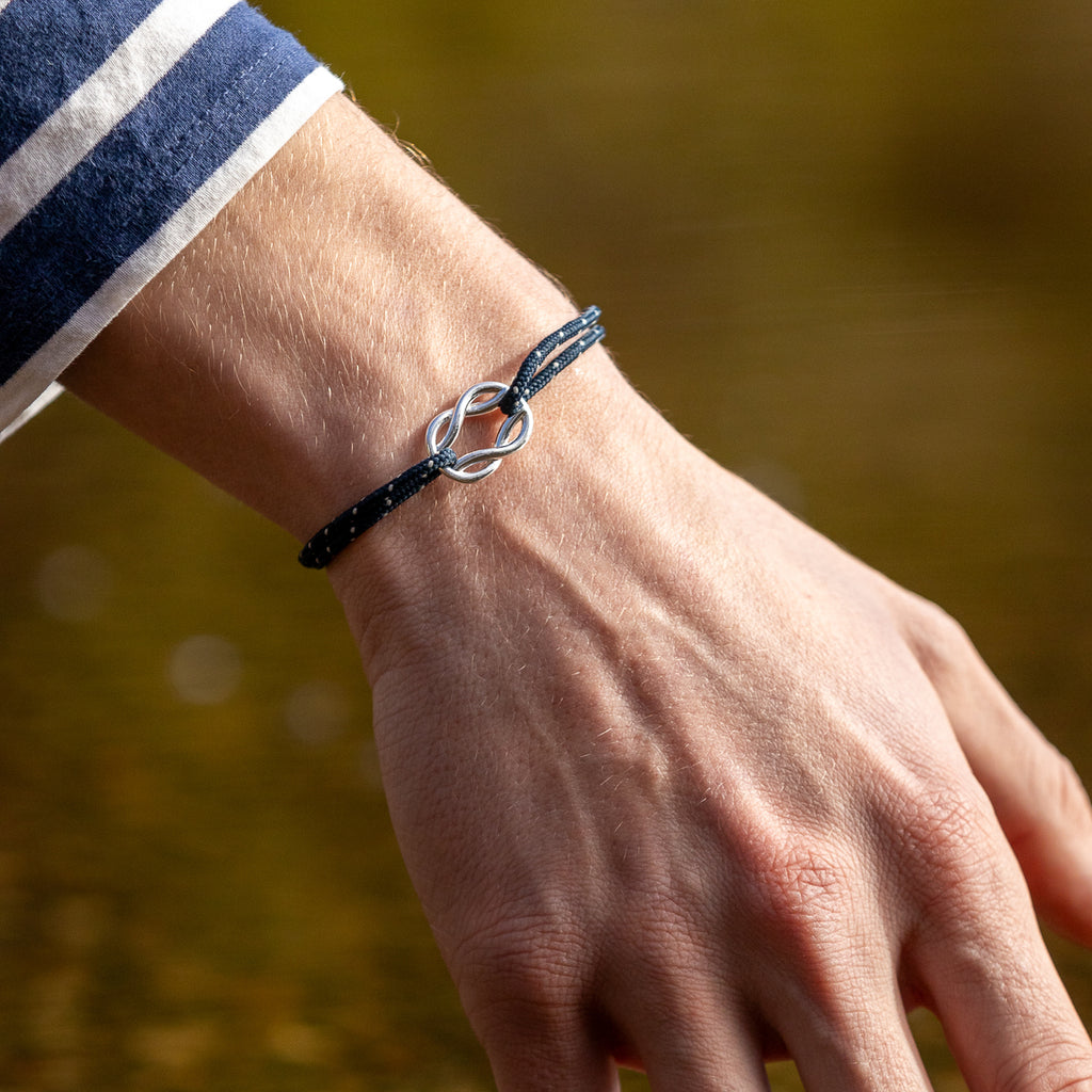 Pulsera Goélette - Azul marino moteado de blanco