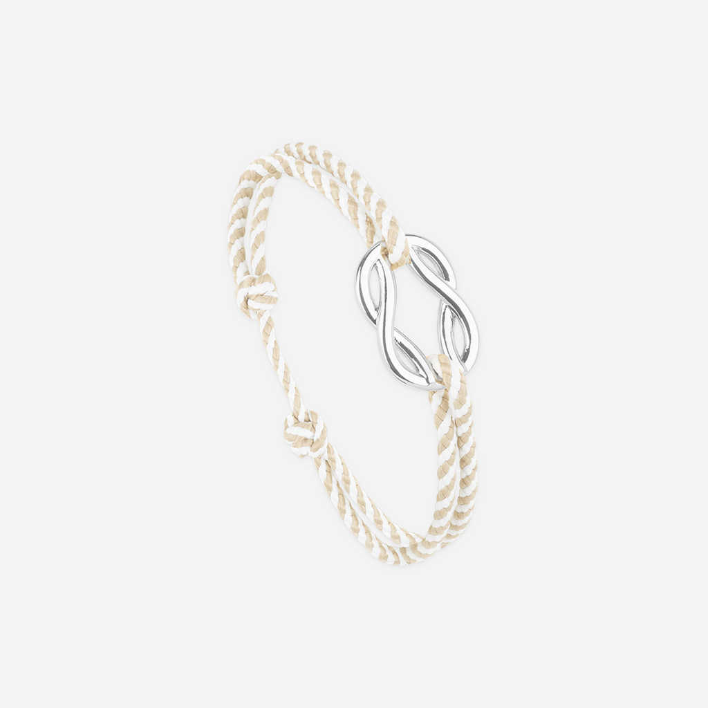 Pulsera Pataras - Rayas Beige y Blancas