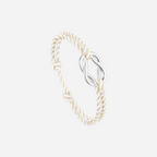 Pulsera Pataras - Rayas Beige y Blancas