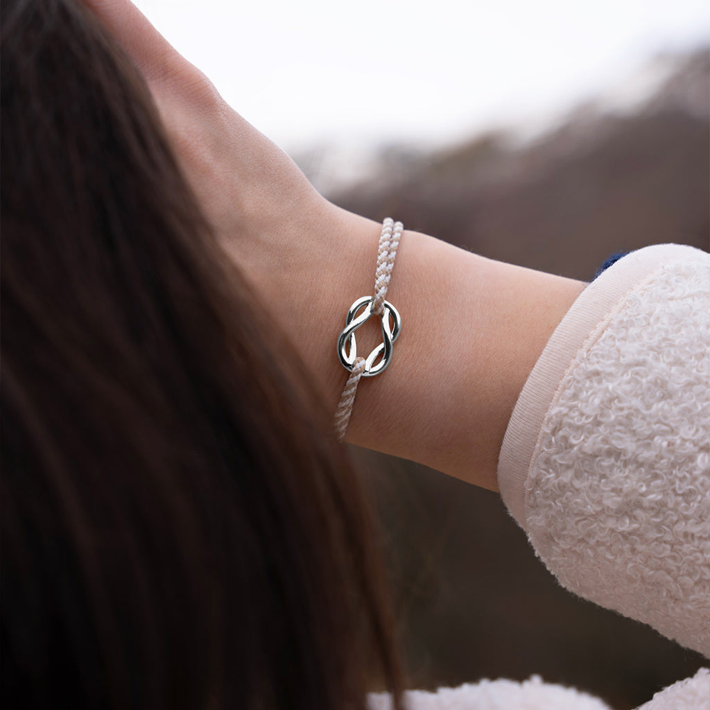 Pulsera Pataras - Rayas Beige y Blancas