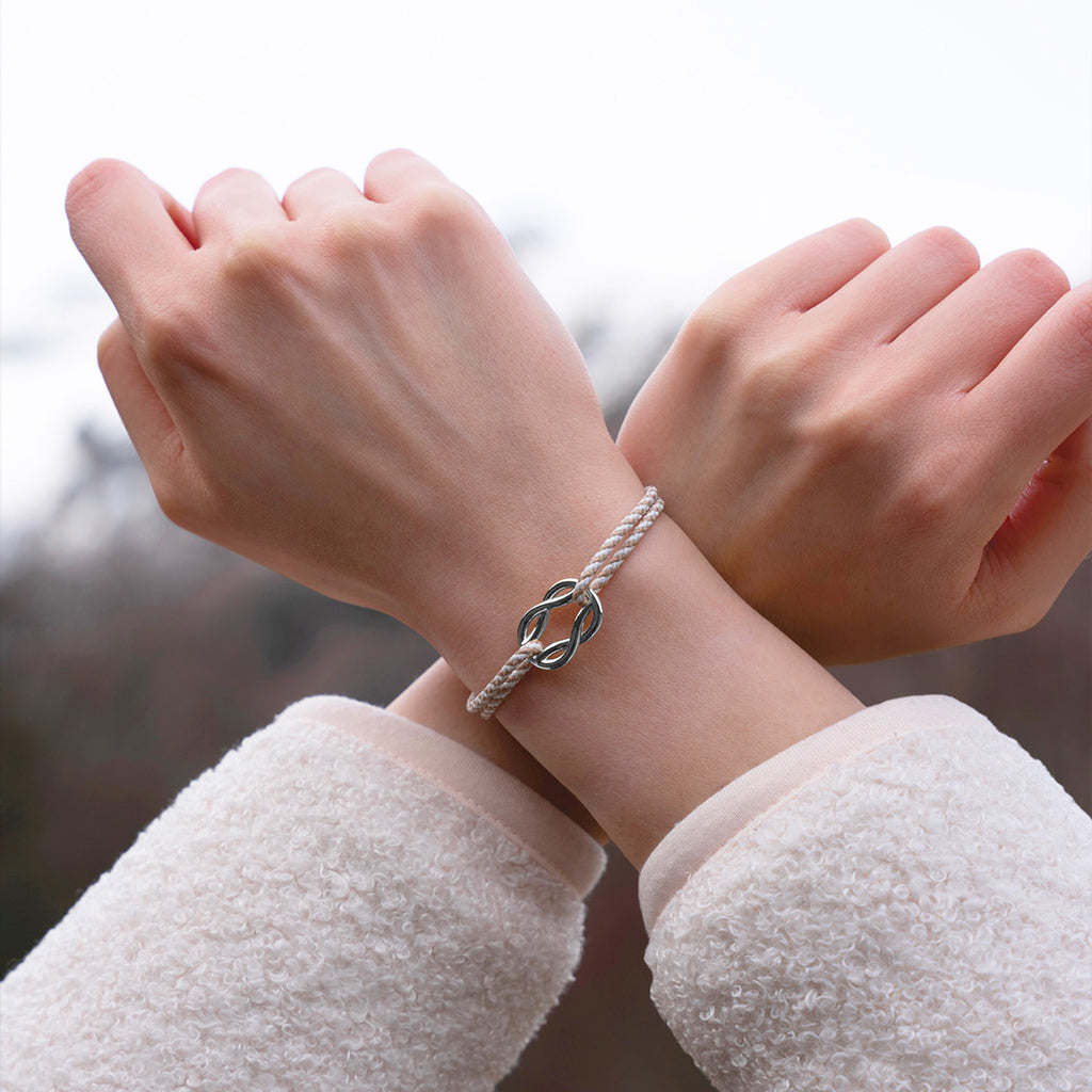 Pulsera Pataras - Rayas Beige y Blancas