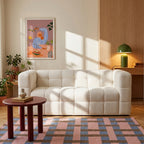 Naiad - Lige sofa 2-personers - Struktureret stof - Creme