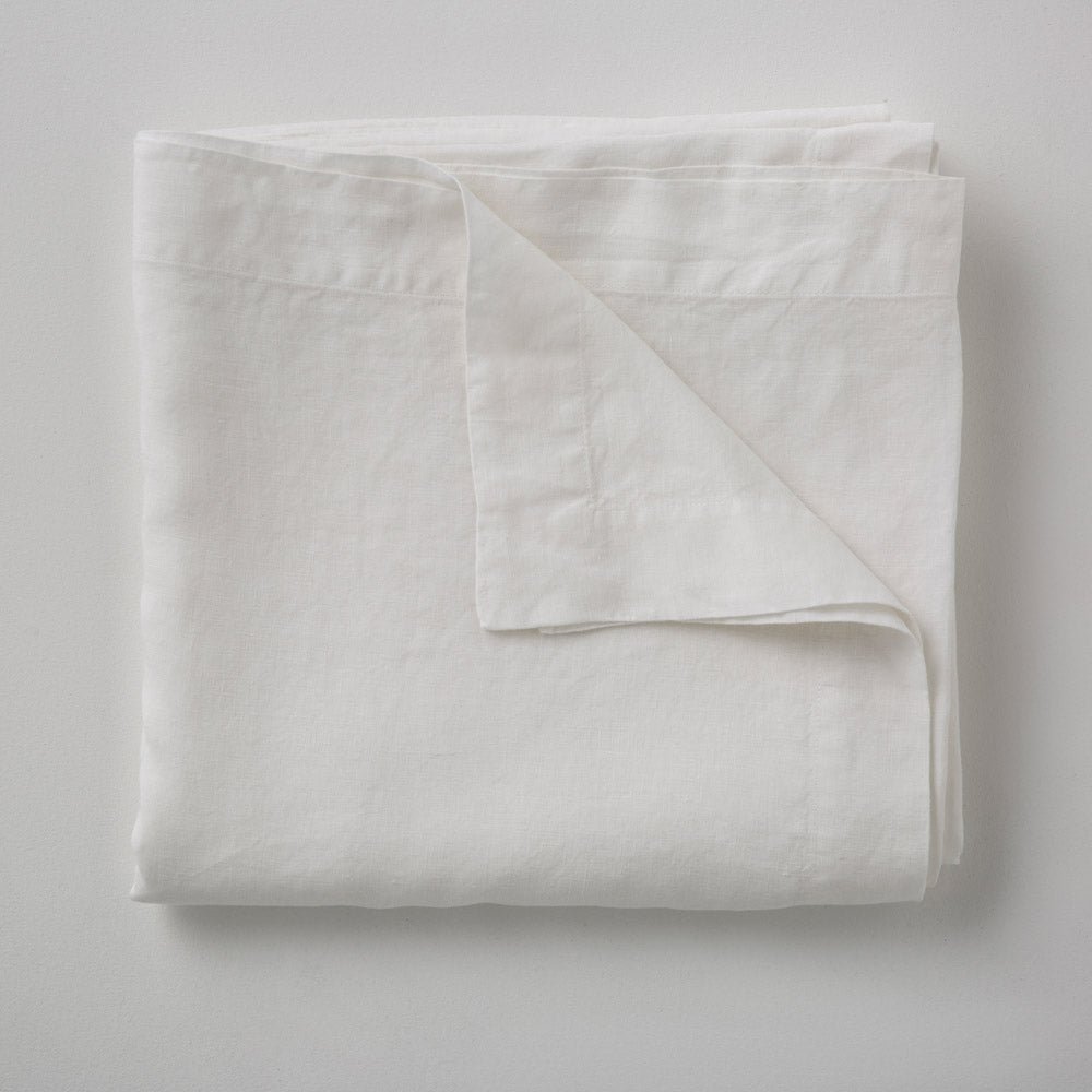 Tablecloth - Washed Linen - White