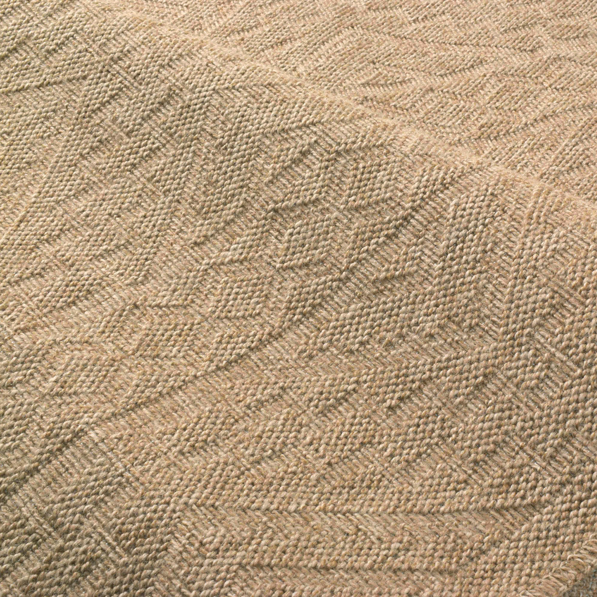 NATURE - Beige natural jute look rug with diamond patterns - NAT8729BEI NATURE