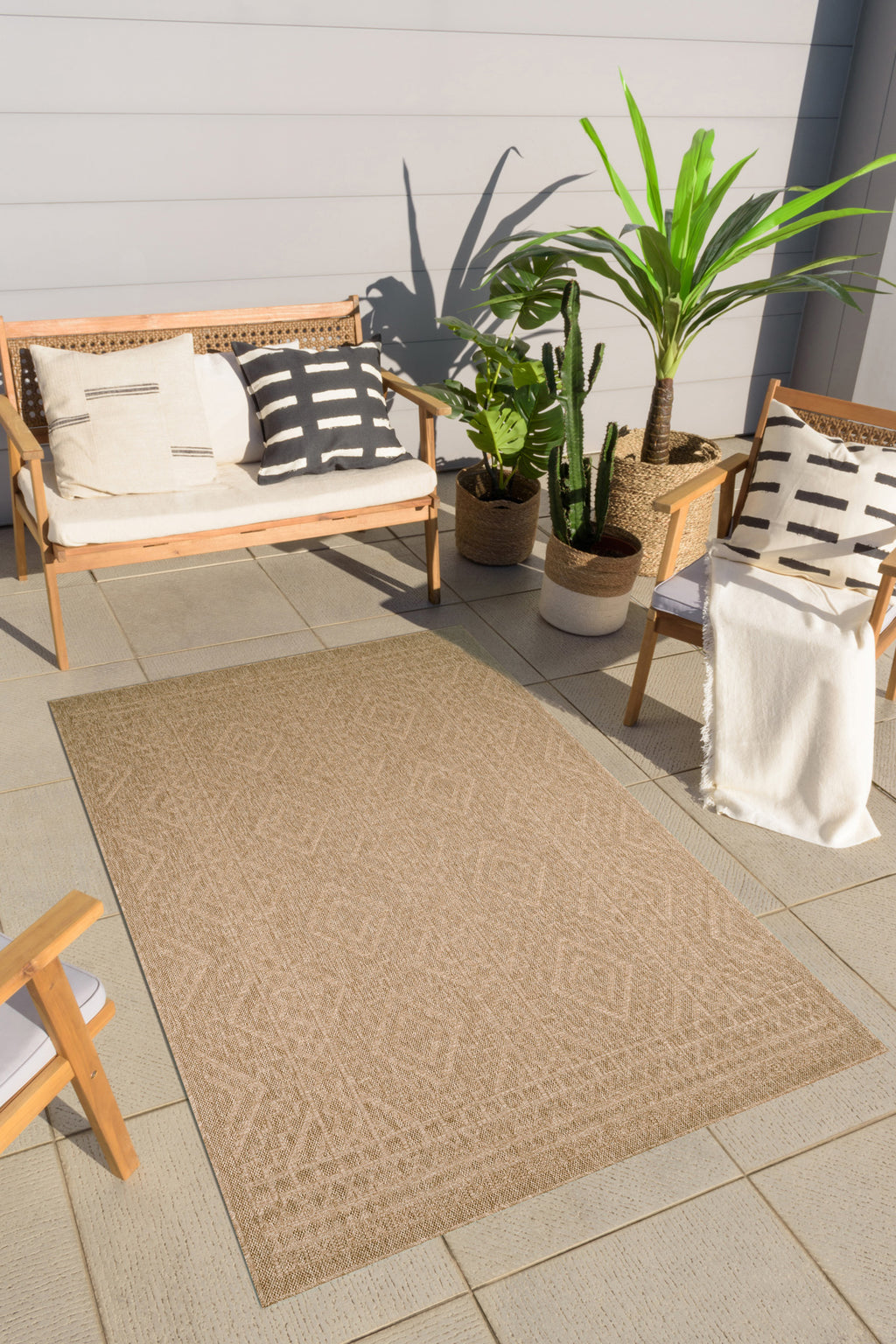 Nature - Alfombra Interior/Exterior - Polipropileno - Beige