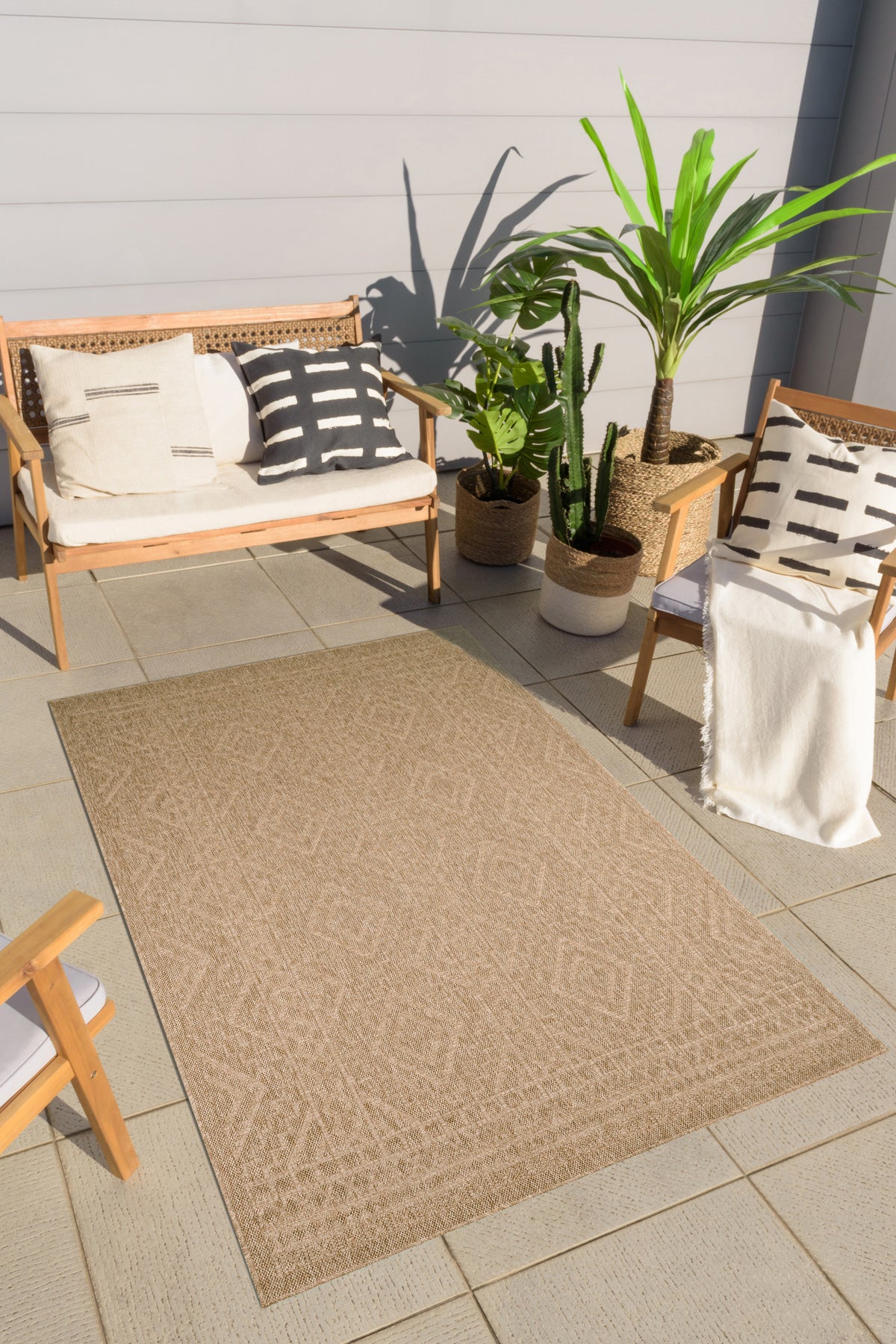 Nature - Alfombra Interior/Exterior - Polipropileno - Beige