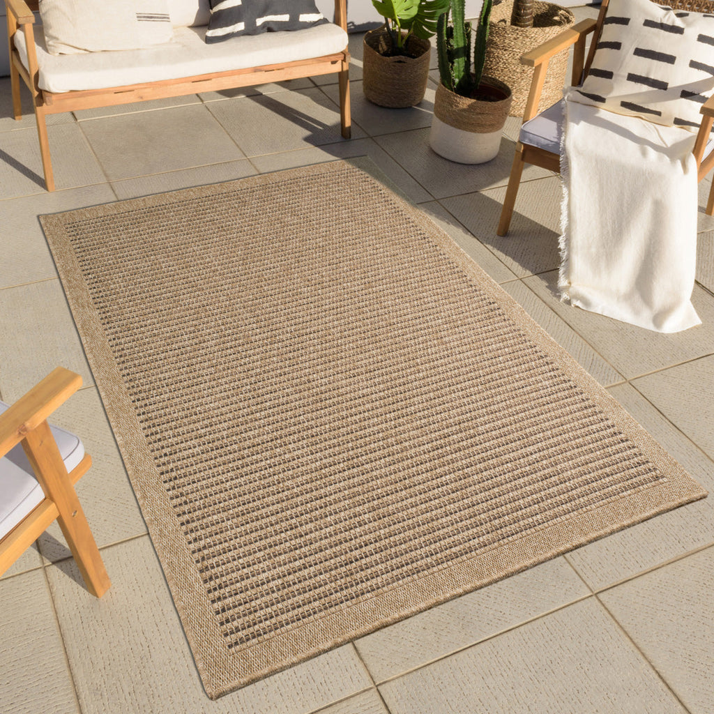NATURE - Tapis effet jute naturel uni marron - NAT8751MAR tapis salon nazar