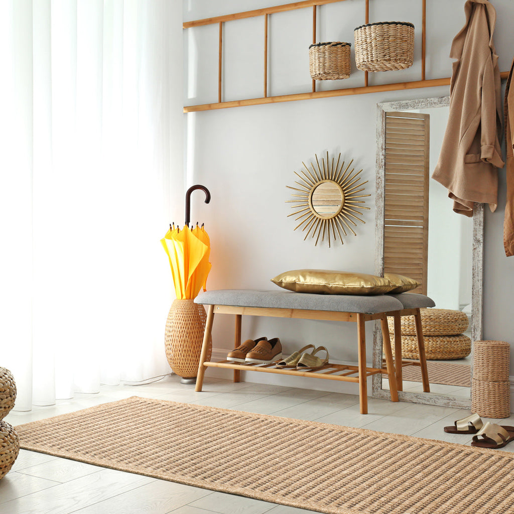 NATURE - Tapis effet jute naturel uni marron - NAT8751MAR tapis salon nazar