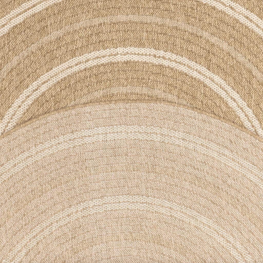 Alfombra efecto yute natural con motivos redondos blancos: NAT8863BLA - Nazar rugs