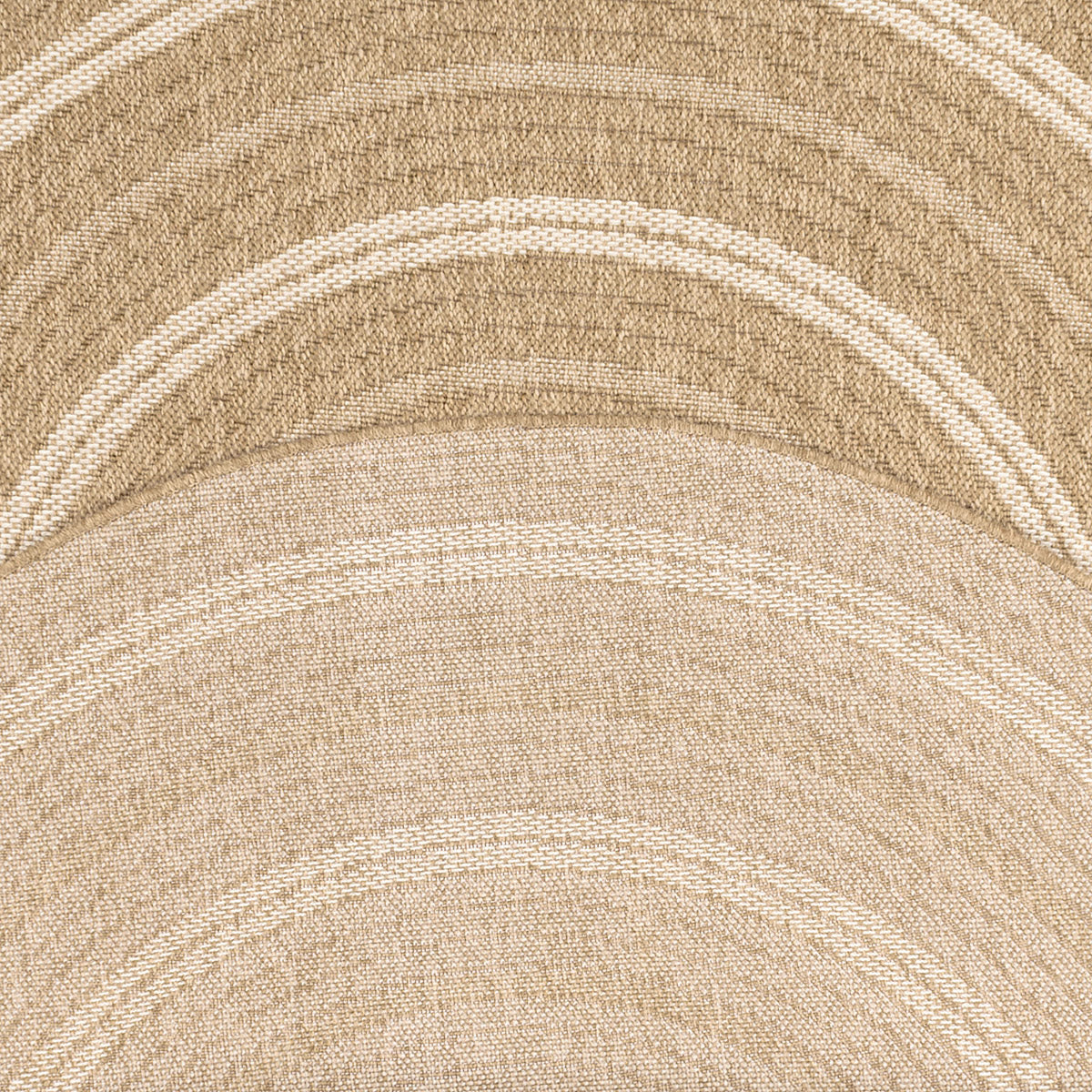 Alfombra efecto yute natural con motivos redondos blancos: NAT8863BLA - Nazar rugs