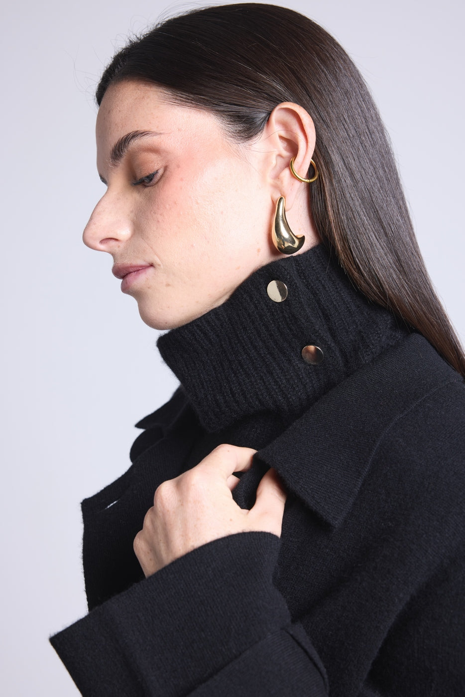 Cuello Alto Botones Natacha - Negro - Mixto
