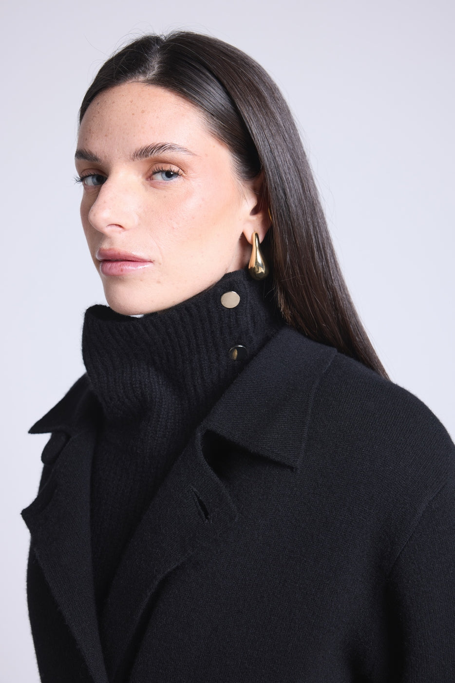 Cuello Alto Botones Natacha - Negro - Mixto