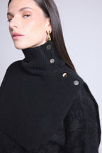 Cuello Alto Botones Natacha - Negro - Mixto