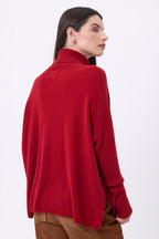 Pull Col Roule Poncho Naya - Coulis - Femme