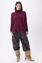 Pull Col Roule Poncho Naya - Lie-De-Vin - Femme