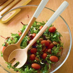 Couverts À Salade En Bambou - Blanc
