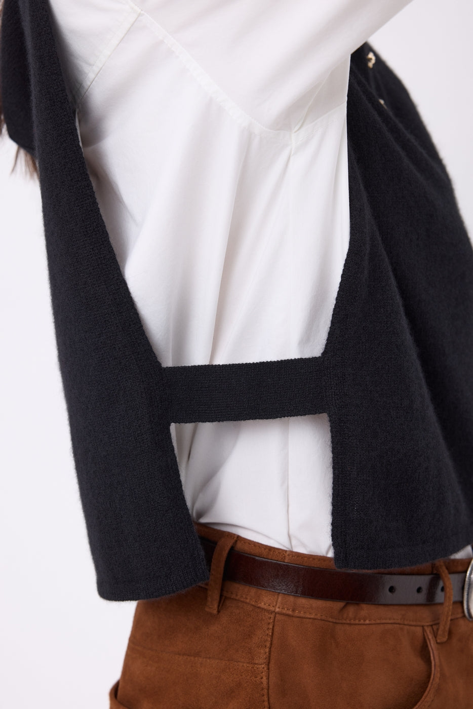 Cagoule Plastron Boutons Dorés Neo - Noir - Femme