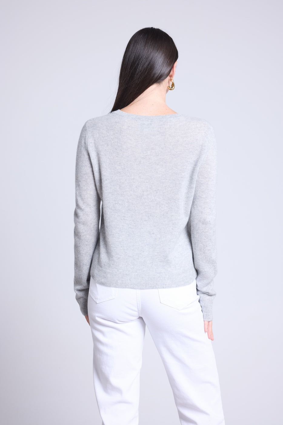Cardigan Col Rond Neva - Gris Clair - Femme