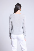 Cardigan Col Rond Neva - Gris Clair - Femme