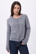 Cardigan Col Rond Neva - Gris Fonce - Femme