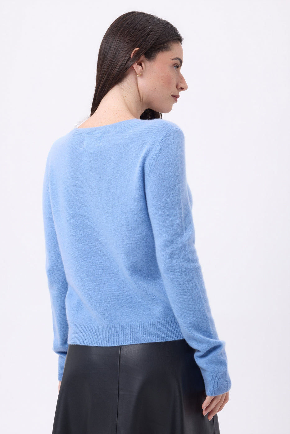 Cárdigan de cuello redondo Neva - Azul claro - Mujer
