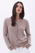 Cárdigan de cuello redondo Neva - Avellana - Mujer