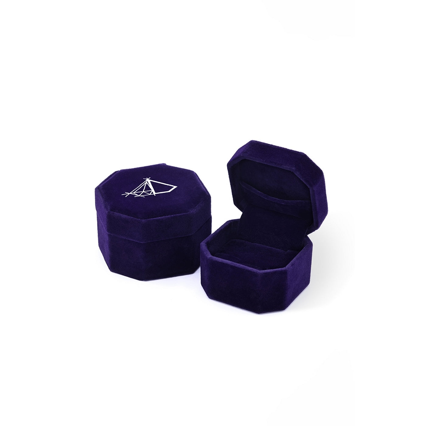 Bague "Duo De Bagues Carré Passion" D0,45/77 & 0,3/1 - Or Blanc