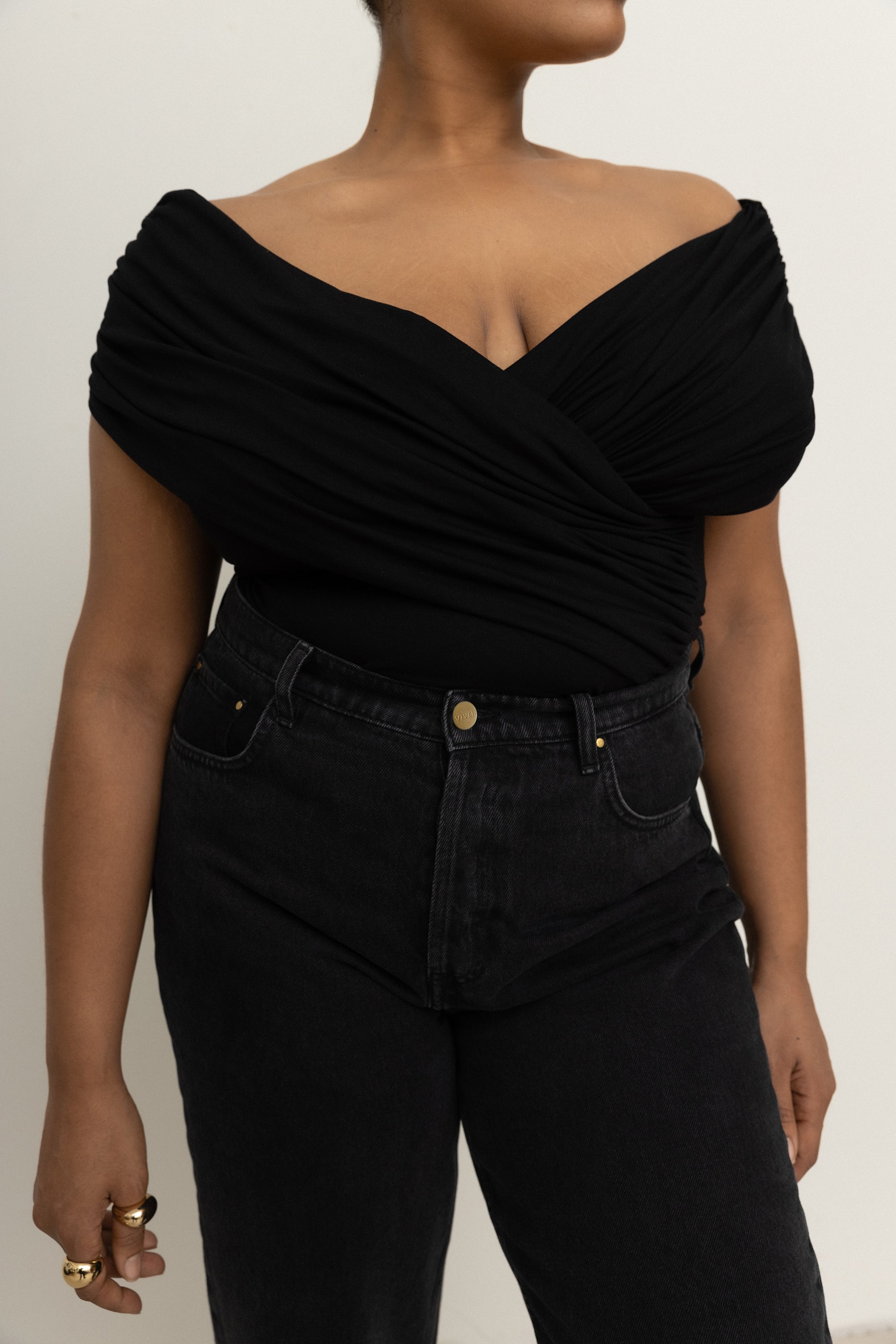 Top Giada - Lait de coco / Noir