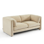 Nikki - 2-Seater Sofa - Textured Velvet - Beige