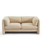 Nikki - 2-Seater Sofa - Textured Velvet - Beige