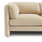 Nikki - 2-Seater Sofa - Textured Velvet - Beige