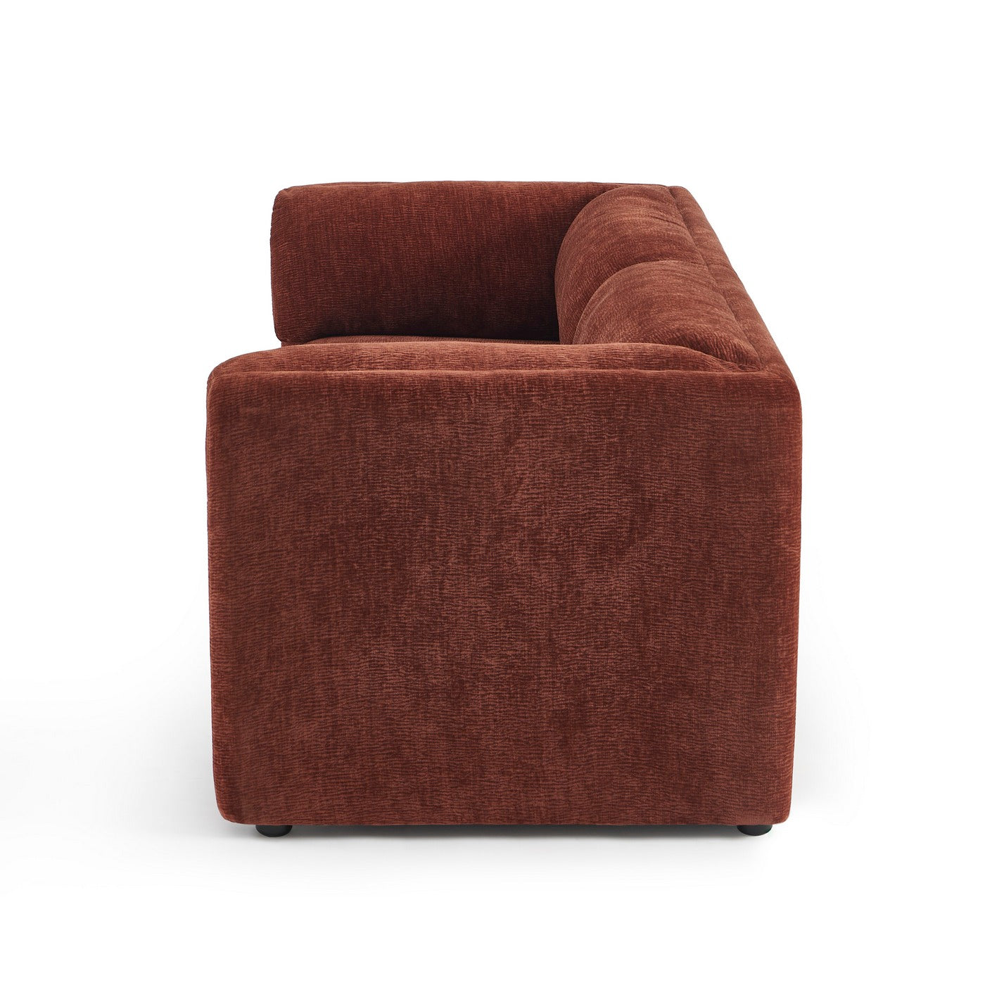 Nikki - 2-Seater Sofa - Textured Velvet - Terracotta