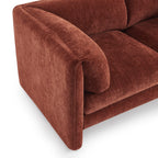 Nikki - 2-Seater Sofa - Textured Velvet - Terracotta