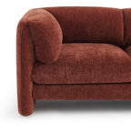 Nikki - 2-Seater Sofa - Textured Velvet - Terracotta