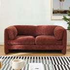 Nikki - 2-Seater Sofa - Textured Velvet - Terracotta